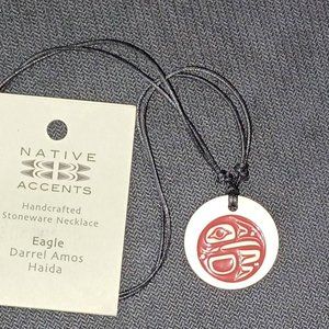 Necklace eagle Darrel amos haida native accents